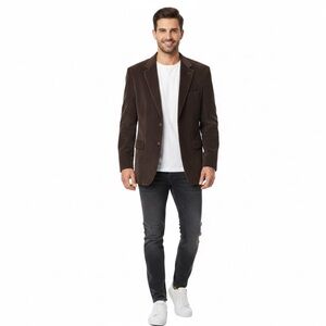 Vintage Lauren Ralph Lauren Brown 100% Cotton Corduroy Men's Blazer Jacket